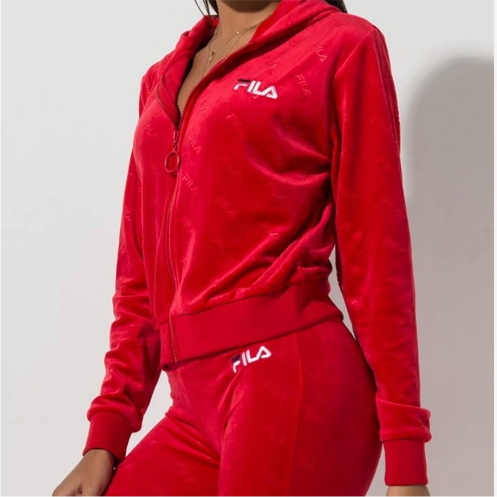 Fila Red Women's Hoodie Sweater